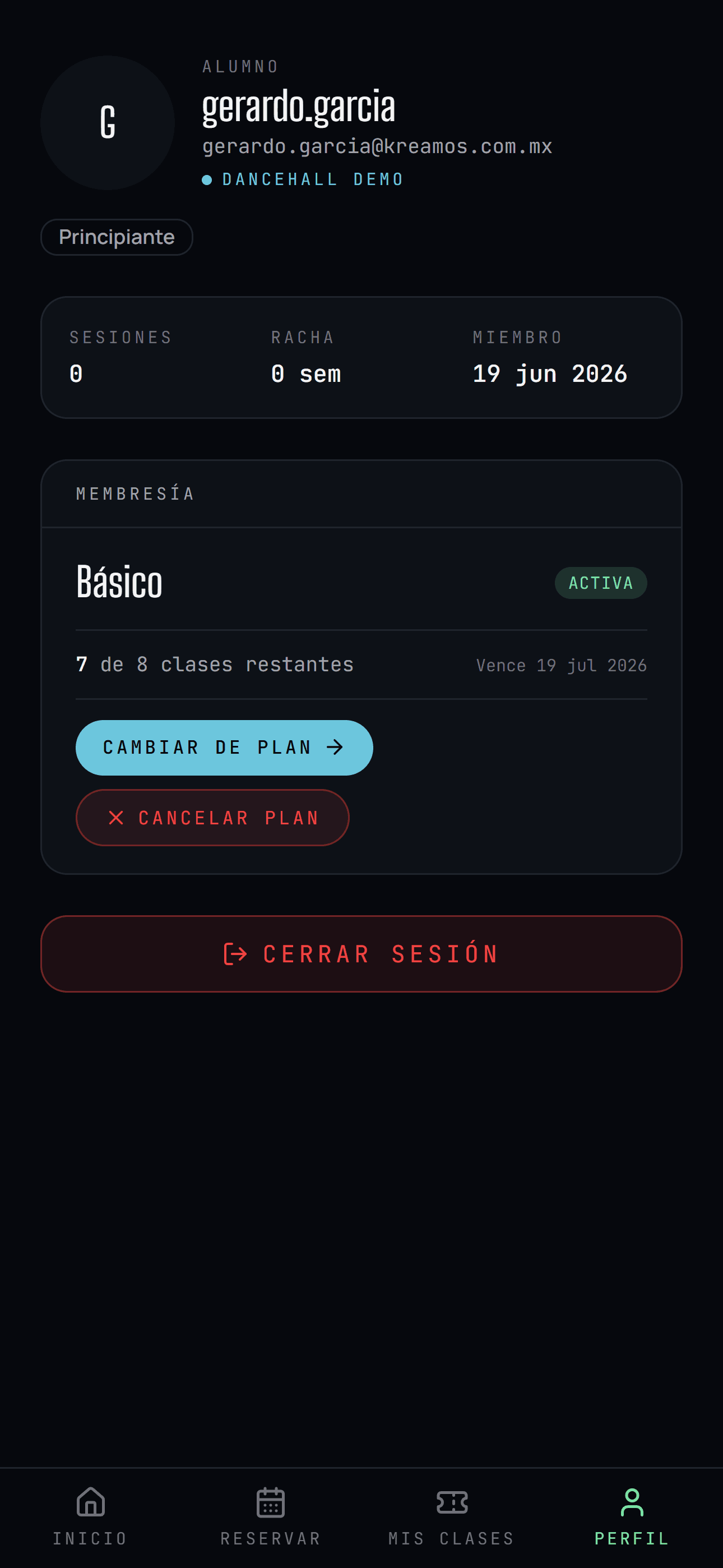 Perfil del alumno