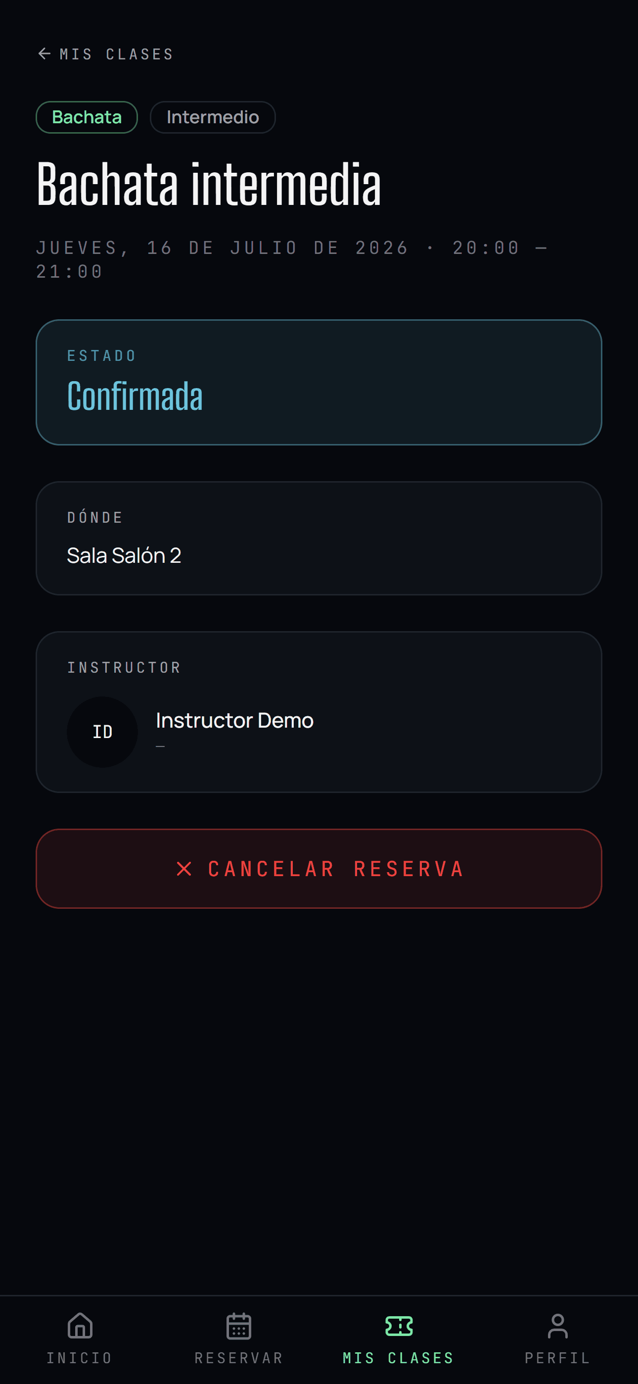 Reserva confirmada